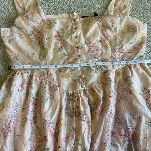 NWOT Lulus Darling Adoration Blush Pink Floral Midi Dress - Picture 6 of 9